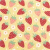 Baumwollstoff Meterware Popeline Stoff Erdbeeren gelb rot Produktbild-Vorschau 1
