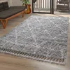 TT Home Shaggy-Teppich Grau Wohnzimmer Hochflor Weich Produktbild-Vorschau 1