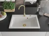 Mexen Elix Granitspüle 1-Becken 700 x 500 mm, weiß, Siphon Produktbild-Vorschau 3