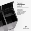 Klarstein EcoVista, odpadkový koš s kompostérem, 60 l + 3 Náhled obrázku produktu 4
