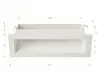 Kaminrost 10x40 cm, Kaminlüfter gerade, weiß, Produktbild-Vorschau 5