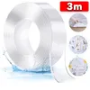 A roll of clear double-sided tape is shown, with smaller circular images demonstrating its use. Produktbild-Vorschau