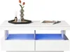 Merax Table basse haute brillance avec éclairage LED, Table Voir les images du produit 2