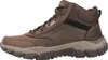 Side view of a brown and black Skechers men's lace-up boot. Voir les images du produit