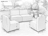 Garten Lounge Set GOLD – Outdoor Möbel Set mit Sofa, Produktbild-Vorschau 4