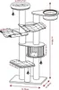 Kratzbaum Avery · beige-anthrazit · ca. 75 x 56 x 186 cm Produktbild-Vorschau 9