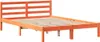 Massivholzbett ohne Matratze Wachsbraun 120x190 cm Produktbild-Vorschau 5