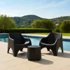 Dmora Gartenmöbel-Set Cormons Anthrazit, 2-Sitzer mit Tisch Produktbild-Vorschau 2