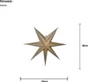 A beige, seven-pointed paper star decoration with a perforated pattern, shown against a white background with size indicators. Podgląd zdjęcia produktu