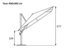 Schneider Ampelschirm TAVO 400 x 300 cm anthrazit – Produktbild-Vorschau 9