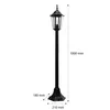 MasterLED Gartenleuchte LED Victoria – 100cm Schwarz – E27 Produktbild-Vorschau 6