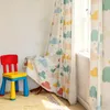 2 gordijnen, linnenlook, kleurrijk wolkenmotief, Productafbeelding-voorbeeld 9