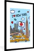 MuchoWow® MuchoWow® Gerahmtes Poster New York - Zeichnung - Produktbild-Vorschau 1