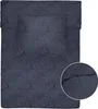 A close-up view of a blue duvet cover with a circular pattern. Produktbild-Vorschau