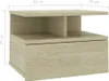 Comodini 2 pezzi sospesi rovere Sonoma 40x31x27cm materiale Anteprima dell’immagine prodotto 12