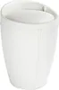 A white stool with a round seat and a cylindrical body, shown from a slightly elevated angle. Náhľad obrázku produktu