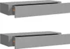 vidaXL Wandregale mit Schubladen 2 Stk. Grau 60x23,5x10 cm Produktbild-Vorschau 1