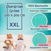 Strandtuch XXL aus Baumwolle, 100x200 cm, türkis mit Produktbild-Vorschau 2