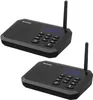 Two black wireless intercom units are shown from a diagonal angle against a white background. Náhled obrázku produktu