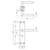 Intersteel Türdrücker Jura auf Schild 250x55x2 mm BB 72 mm Produktbild-Vorschau 2