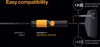 Diagram showing how a Fiskars QuikFit shaft and universal adapter can connect to device heads from other brands. Náhled obrázku produktu