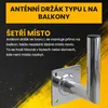 Extralink Fi 50 mm Nástenný držiak antény 200 mm, oceľ, Náhľad obrázku produktu 2