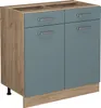 Küchenunterschrank Vicco R-Line Blau-Grau 80 cm ohne Produktbild-Vorschau 1