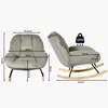 Comfortabele Scandinavische schommelstoel van cord met Productafbeelding-voorbeeld 6