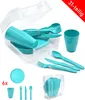31-teiliges Picknick-Set, Picknickkorb und Mehrweggeschirr Produktbild-Vorschau 1