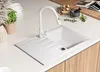 PRIMAGRAN Spülbecken Weiß 78x50cm, Granitspüle 1 Becken + Produktbild-Vorschau 7