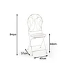 Kobolo Metalltischset Gartentischset Tisch und zwei Stühle Produktbild-Vorschau 3