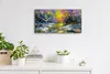 Wandbild Leinwand Bilder mit Uhr 60x30 Winter Landschaft Produktbild-Vorschau 3