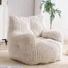 Gepolsterter Bean Bag Sessel mit Cord-Stoff, beige Produktbild-Vorschau 1
