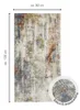 Kurzflorteppich 80 x 150 cm Beige-Blau modern abstraktes Produktbild-Vorschau 3