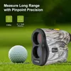 A golf rangefinder and a golf ball are placed on a grassy surface, with a blurred green background. Produktbild-Vorschau