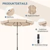 Puluomis Sonnenschirm 3m, Balkonschirm Strandschirm Produktbild-Vorschau 5