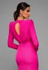 Ombre Abendkleid mit Langarm fuchsia XS Produktbild-Vorschau 3