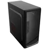 A black computer case shown from a three-quarter angle against a white background. Produktbild-Vorschau