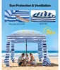 SucceBuy, tenda da spiaggia con pareti laterali, 183 x 183 Anteprima dell’immagine prodotto 4