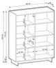 Hochkommode SUNA 98 cm Schrank Karamell Eiche 4 Türen Produktbild-Vorschau 7