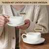 HOMELUX Tassen Set 6er mit Untertassen 120 ml Kaffeetassen Produktbild-Vorschau 3