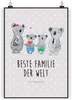 Mr. & Mrs. Panda Bild Koala Familie zwei DIN A5 - Grau Produktbild-Vorschau 1