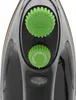 Close-up view of the top controls of a black and green iron. Náhled obrázku produktu