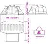 vidaXL Tipi tente familiale 8 personnes bleu imperméable Voir les images du produit 6