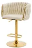 Geflochtener, gepolsterter Barhocker ROSA GOLD in Beige für Produktbild-Vorschau 5