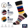 Bunte Streifensocken Uni – Modische Freizeitsocken mit Produktbild-Vorschau 2