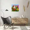 Wanduhr - Quadrat - Glasuhr - Tulpen Blumenstrauß Blumen Produktbild-Vorschau 6