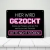 Hier wird gezockt Metallschild XXL in 28x38 cm für Gamer in Produktbild-Vorschau 3