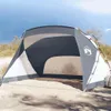 vidaXL Strandzelt Grau 274x178x170/148 cm 185T Polyester Produktbild-Vorschau 2