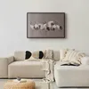 Posterpapier Poster - Crane Dance - light bird silhouettes Produktbild-Vorschau 2